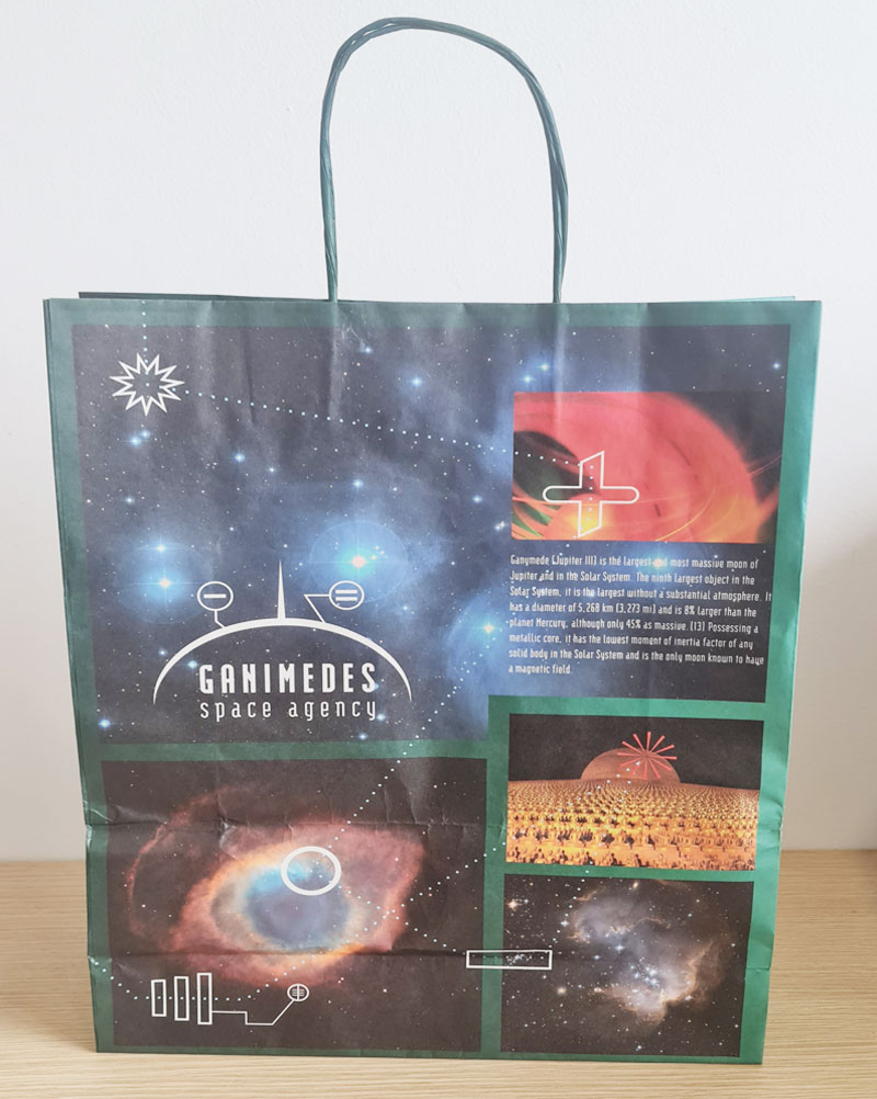 White kraft paper bag with offset printing