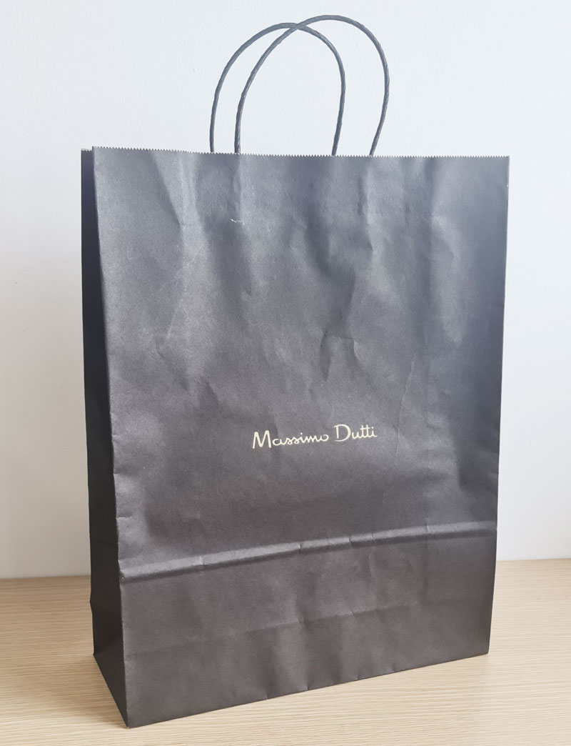 Black kraft paper bag